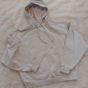 ALO Yoga  cream Cropped Hoodie with Front Pocket